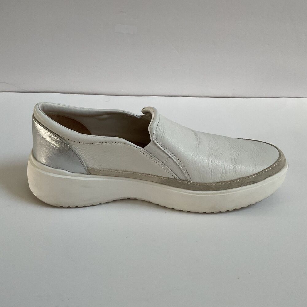 Vionic Kearny White Leather Platform Slip-on Sneaker Women's 9 Gorpcore Comfort - Picture 4 of 9